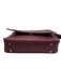 Vivienne Westwood Burgundy & Black Leather Crossbody Logo Messenger Bag Burgundy & Black / Medium