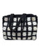 Timmy Woods Black & Iridescent Canvas Mother of Pearl Squares Zip closure Bag Black & Iridescent / M