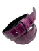 Donna Karan Purple Crocodile Snap button Belts Purple / L