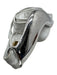 Alexis Kirk White Leather silver tone hardware Abstract Buckle Adjustable Belts White / S/M