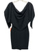 Gareth Pugh Size 4 Black Polyester Silk Lining Cape Open Back Sheath Dress Black / 4