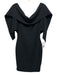 Gareth Pugh Size 4 Black Polyester Silk Lining Cape Open Back Sheath Dress Black / 4