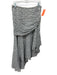 Veronica Beard Size 6 White & Black Silk Chiffon Floral Side Zip Skirt White & Black / 6