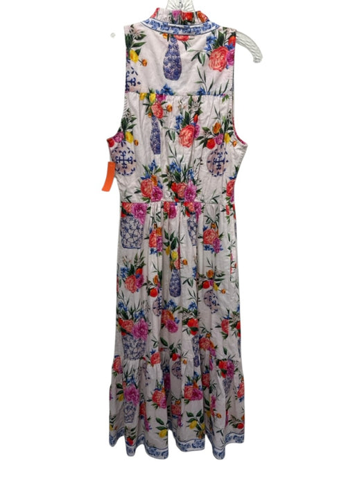 Elizabeth James the Label Size M Pink, Blue & Multi Cotton Sleeveless Maxi Dress Pink, Blue & Multi / M