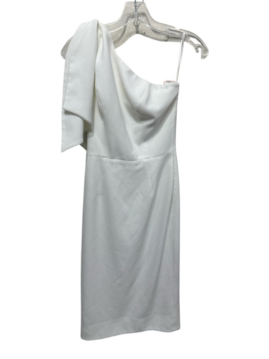 Dress the Population Size XS White Polyester Sleeveless One Shoulder Dress White / XS
