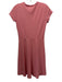 Reformation Size M Dusty Pink Tencel Blend Short Sleeve Ribbed Round Neck Dress Dusty Pink / M