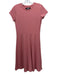 Reformation Size M Dusty Pink Tencel Blend Short Sleeve Ribbed Round Neck Dress Dusty Pink / M