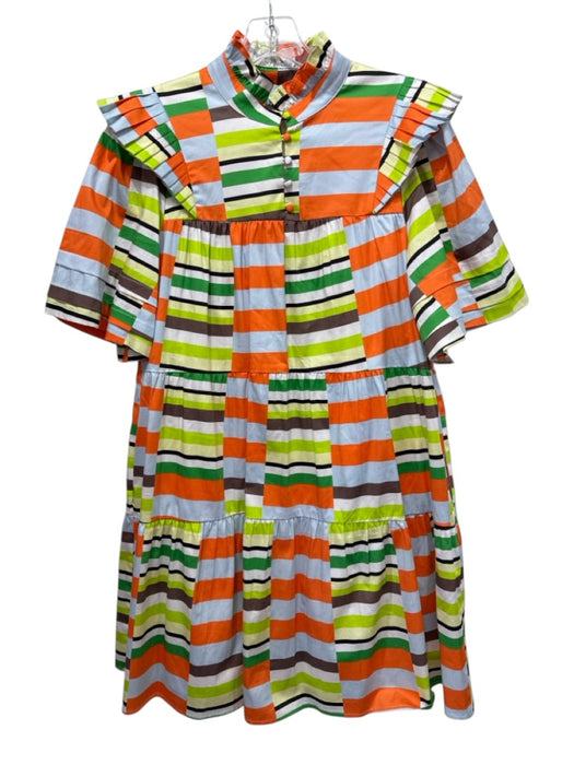 CROSBY by Mollie Burch Size XS Orange, Green & Multi Cotton Blend Dress Orange, Green & Multi / XS