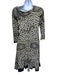 Roberto Cavalli Size M Cream & Black No Fabric Tag Long Sleeve Cheetah Dress Cream & Black / M