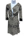 Roberto Cavalli Size M Cream & Black No Fabric Tag Long Sleeve Cheetah Dress Cream & Black / M