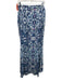 Mara Hoffman Size 6 Blue, White & Multi Silk Side Zip Splatter Maxi Skirt Blue, White & Multi / 6