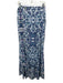 Mara Hoffman Size 6 Blue, White & Multi Silk Side Zip Splatter Maxi Skirt Blue, White & Multi / 6