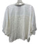 Nude Size 42 / S White & Cream Viscose Dolman Sleeve V Neck Collar Wide Top White & Cream / 42 / S