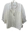 Nude Size 42 / S White & Cream Viscose Dolman Sleeve V Neck Collar Wide Top White & Cream / 42 / S