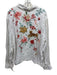 Johnny Was Size XL White, Orange & Multi Print Linen Long Sleeve Top White, Orange & Multi Print / XL