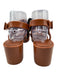 Melissa Shoe Size 9 Carmel Brown Rubber Straps Ankle Strap Block Heel Sandals Carmel Brown / 9