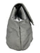Stuart Weitzman Silver Leather Embroidered Rounded Rhinestone Design Bag Silver / Small