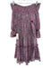 Misa Size S Pink & gray Viscose Floral Off the Shoulder Smock Detail Dress Pink & gray / S