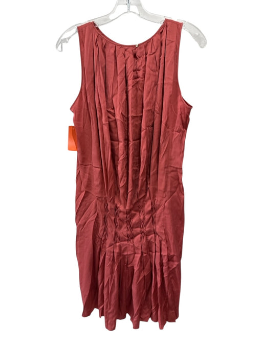 Diane Von Furstenberg Size 10 Burnt Orange Silk Blend Sleeveless Dress Burnt Orange / 10