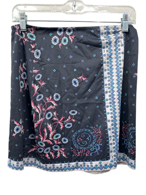 Emilio Pucci Size S Gray, Pink & white Nylon Elastic Waist Floral Mini Skirt Gray, Pink & white / S