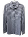 Kal Rieman Size 10 Gray & Blue Cotton Long Sleeve Checked Button Up & Collar Top Gray & Blue / 10