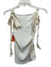 Ulla Johnson Size S Cream Cotton Ribbed Fabric Block Shoulder Tie Tank Top Cream / S