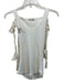 Ulla Johnson Size S Cream Cotton Ribbed Fabric Block Shoulder Tie Tank Top Cream / S