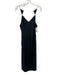 AQ AQ Size 2 Black Polyester Spaghetti Strap Triangle Darted Side Slit Dress Black / 2