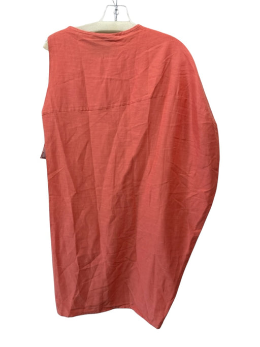 Tish Cox Size Small Orange No Fabric Tag Asymmetric Paneled Side Zip Dress Orange / Small