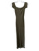 SKIMS Size XS Olive Green Modal Blend Ribbed Off Shoulder Short Sleeve Dress Olive Green / XS