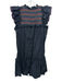 Love The Label Size Large Black, Pink, Orange Cotton Ruffle Cap Sleeve Dress Black, Pink, Orange / Large