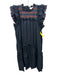 Love The Label Size Large Black, Pink, Orange Cotton Ruffle Cap Sleeve Dress Black, Pink, Orange / Large