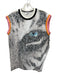Aviu Size 40 White, Pink, Brown Polyester Blend Sleeveless Abstract Print Top White, Pink, Brown / 40