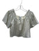 Queen of Sparkles Size XS Silver Polyester Blend Short Sleeve Shimmer Top Silver / XS