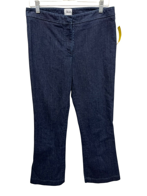 QL2 Size 44 Dark Wash Cotton Denim High Rise Boot Cut Jeans Dark Wash / 44