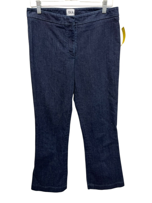 QL2 Size 44 Dark Wash Cotton Denim High Rise Boot Cut Jeans Dark Wash / 44