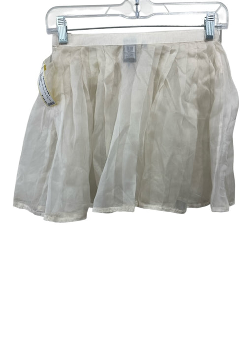Emanuel Ungaro Size 8 Cream White Silk Sheer Mini Tutu Top Cream White / 8