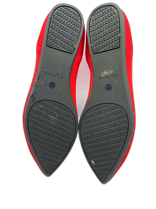 Rothy's Shoe Size 10.5 Red Orange Textile Pointed Toe Woven Flats Red Orange / 10.5