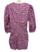 Maje Size 34 Purple, Green, White Cotton Floral Embroidered Floral Print Dress Purple, Green, White / 34