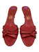 Salvatore Ferragamo Shoe Size 8 Red Leather Mule Open almond toe Sandals Red / 8