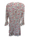 Veronica Beard Size M White, Pink, Multi Silk floral print rouched detail Dress White, Pink, Multi / M