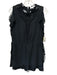 IRO Size 38 Black Viscose & Cotton Sleeveless Cut Outs Back Zip Dress Black / 38