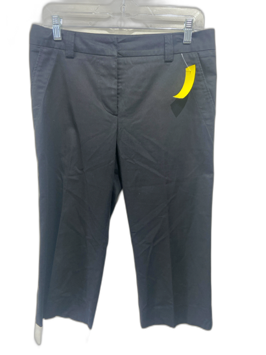 Jil Sander Size 38 Black Cotton Zip Fly Straight Leg Capri Pants Black / 38