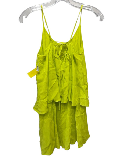 Patterson J. Kincaid Size M Neon Green Rayon Halter Spaghetti Strap Dress Neon Green / M