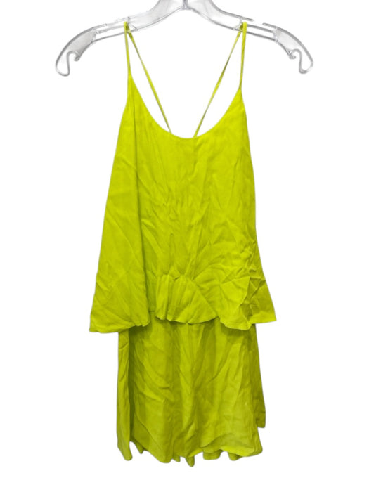 Patterson J. Kincaid Size M Neon Green Rayon Halter Spaghetti Strap Dress Neon Green / M