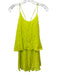 Patterson J. Kincaid Size M Neon Green Rayon Halter Spaghetti Strap Dress Neon Green / M