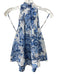 5a7 Cinq a Sept Size M White & Blue Cotton & Silk Abstract Floral Sleeveless Top White & Blue / M