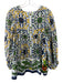 Samantha Sung Size 8 White, Blue, Multi Cotton floral print Top White, Blue, Multi / 8