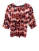 Marie Oliver Size S orange, black, multi Cotton Abstract Print V Neck Top orange, black, multi / S