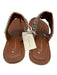 By Anthropologie Shoe Size 8 Brown Leather Crystals Beaded Thong Sandals Brown / 8